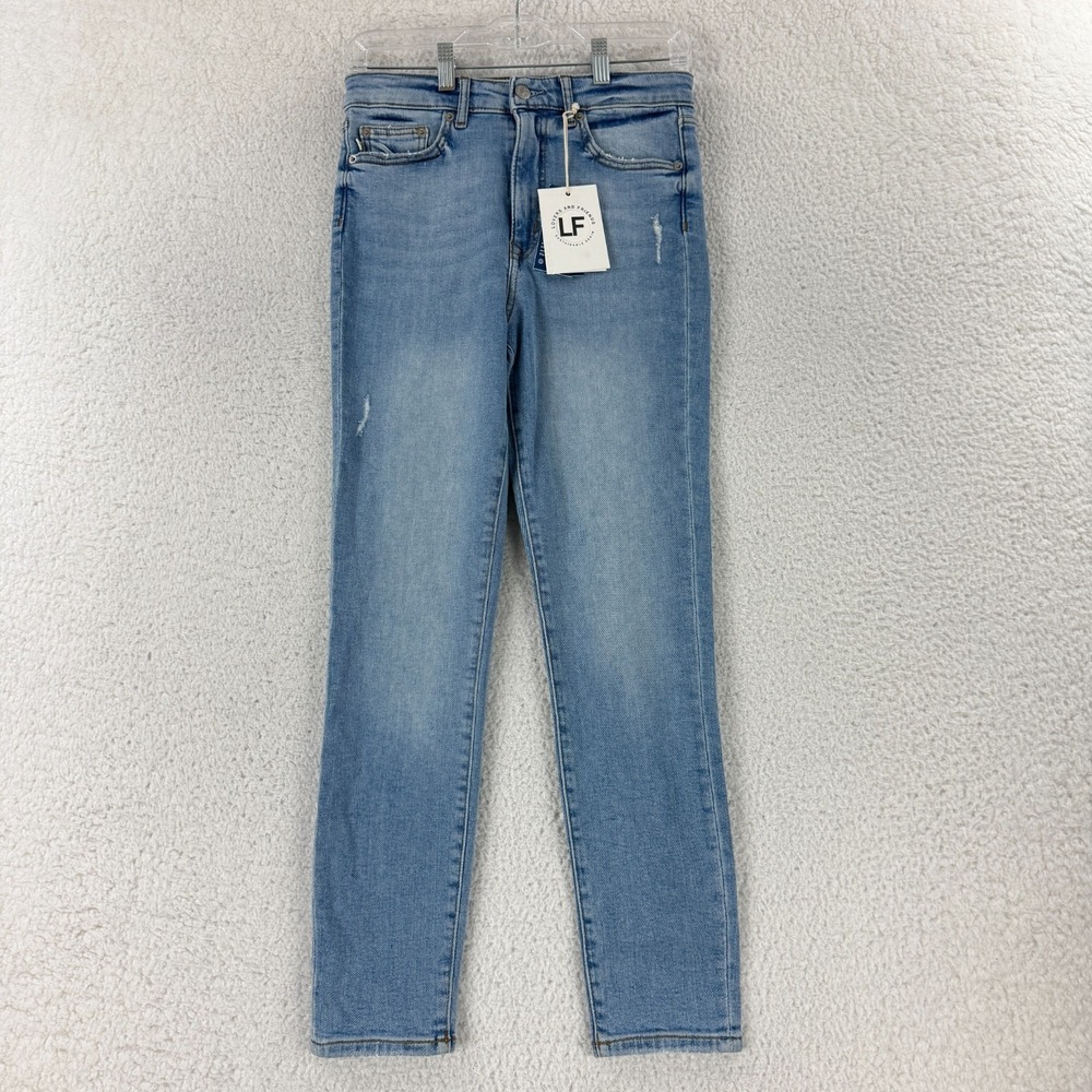 Lovers + Friends Mason Jeans Womens Size 26 Blue Denim High Rise Stretch Skinny